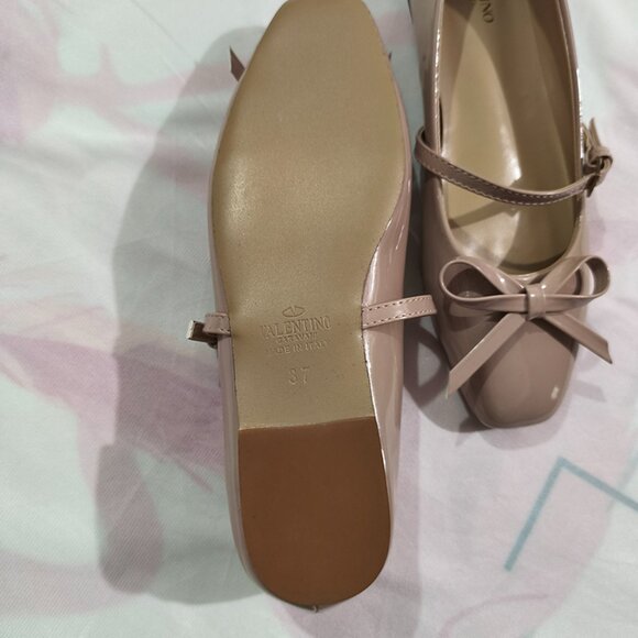 Valentino Light Nude Patent Leather Mary Jane Shoes - Picture 8 of 8